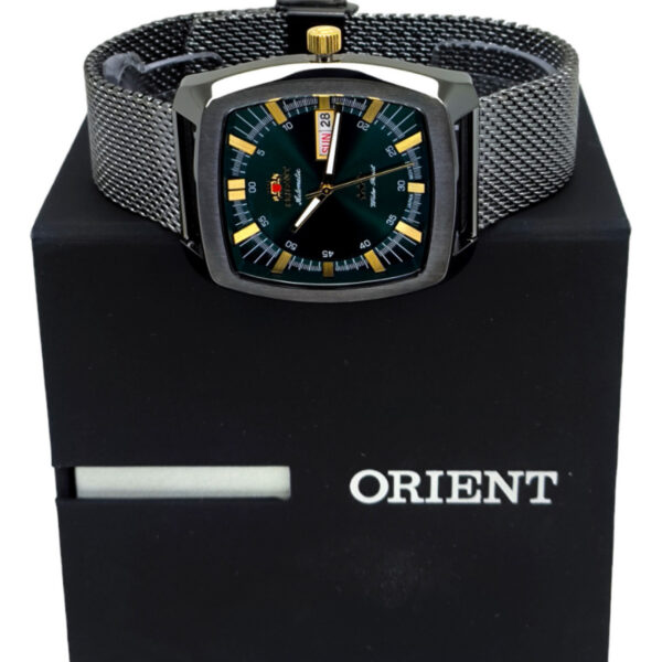 Relógio Orient Preto Grafite Quadrado Automatico Masculino