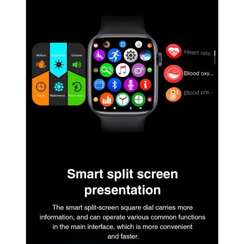 ￼2024 Apple Watch Series 9 com Logotipo Boot Pk Iwo 15 Pro Moda Rotativa Número de série Chamada Azul Smartwatch 45mm