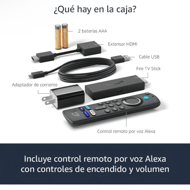 Controle de voz Amazon Fire Tv Stick de 3ª geração 1080p JL