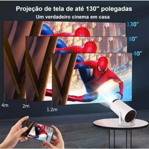 Projetor Portátil Android 11 Smart Wifi 6 Bluetooth 5.0 1080p