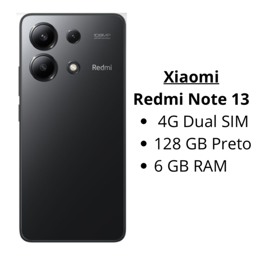 Xiaomi Redmi Note 13 4G Dual SIM 128 GB Preto 6 GB RAM